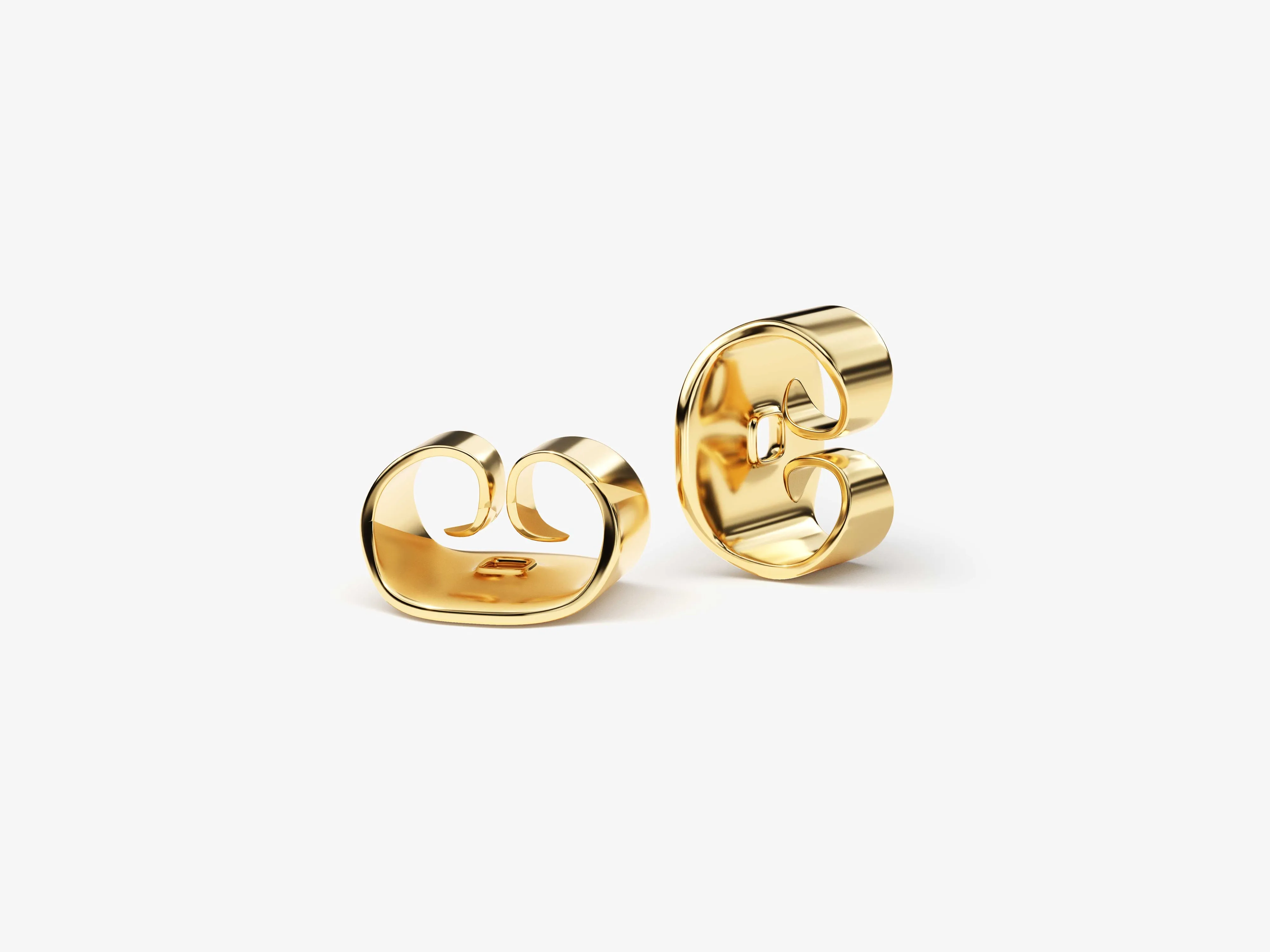 14k Gold Infinity Huggie Earrings