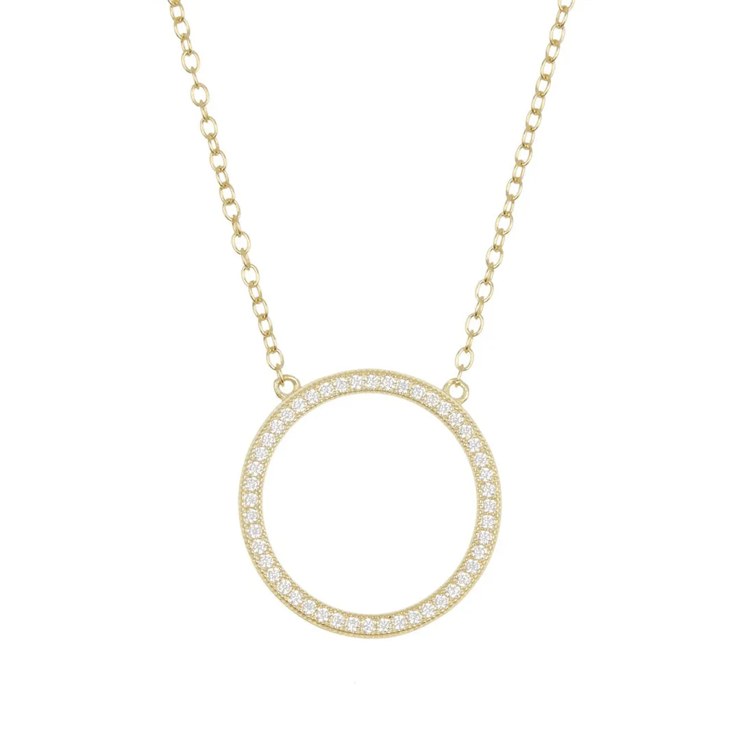 14k Gold Plated Circular Necklace