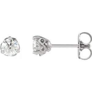 14k Gold Round 1/2ct Lab-Grown Diamond Infinity Earrings Clarity SI, Color G-H