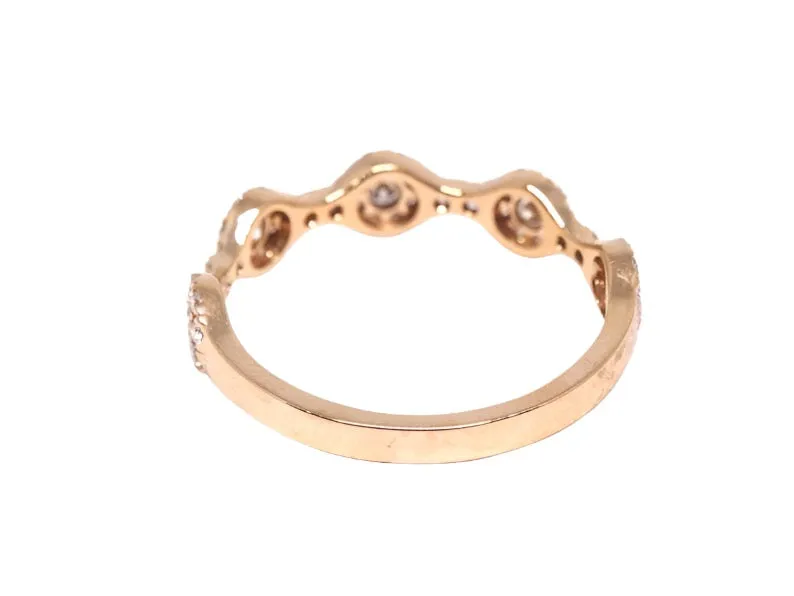 14K Rose Gold Halo 4MM Diamond Band
