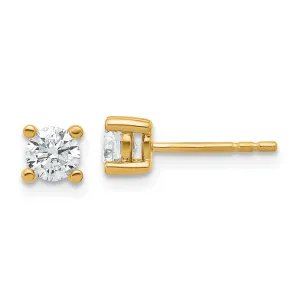 14k White Gold 0.66 ct Round Lab Grown Diamond Stud Earrings VS Clarity, D-E Color