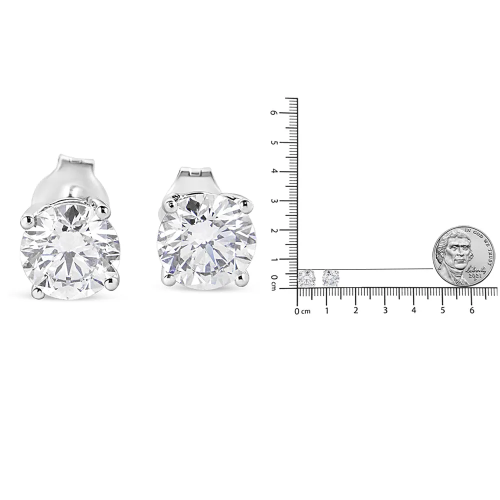 14K White Gold 1 3/4 Cttw Lab Grown Round Brilliant Diamond Solitaire Stud Earring