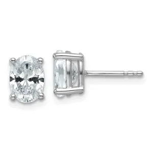 14k White Gold 1.5 ct Lab Grown Diamond Stud Earrings VS Clarity, D-E Color
