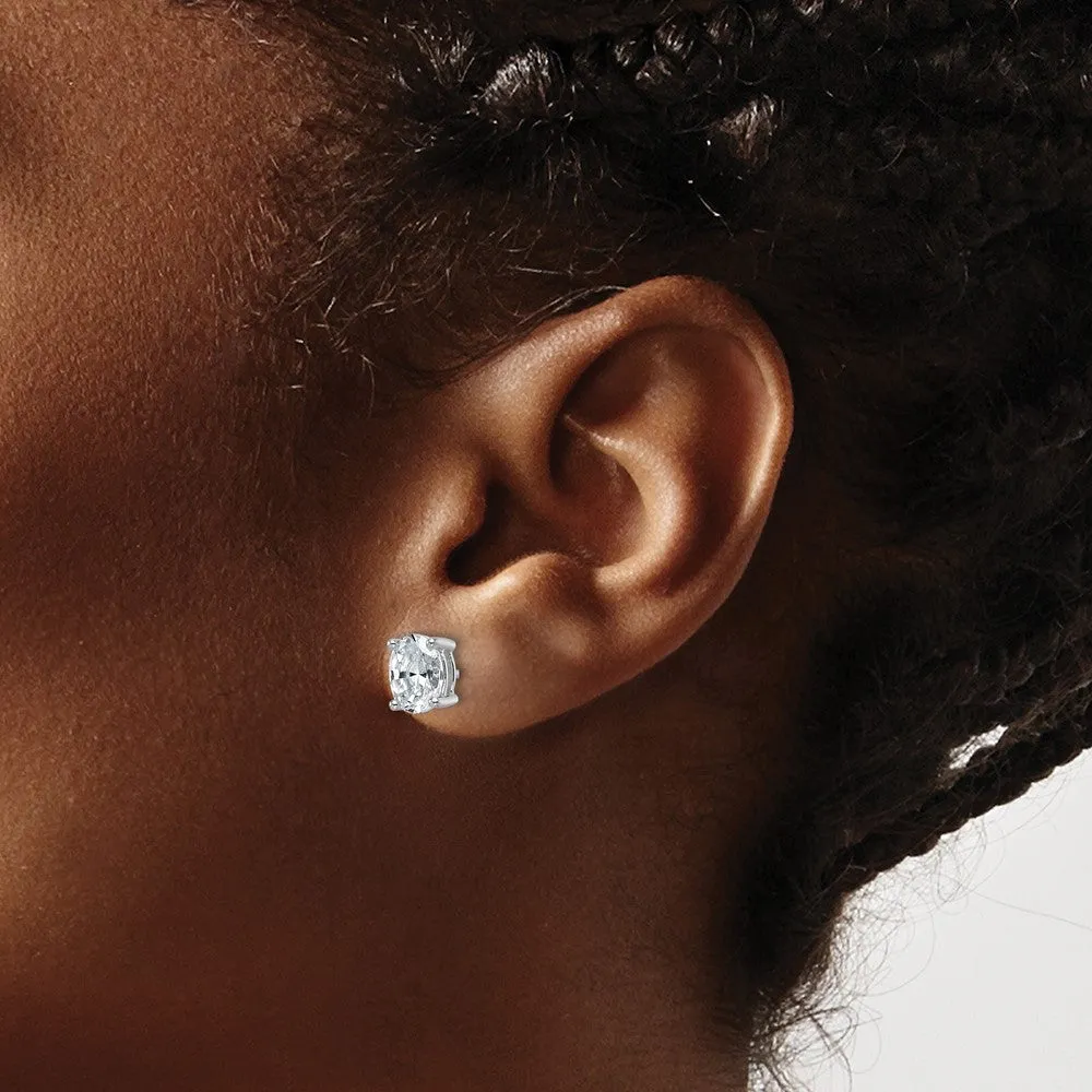 14k White Gold 1.5 ct Lab Grown Diamond Stud Earrings VS Clarity, D-E Color