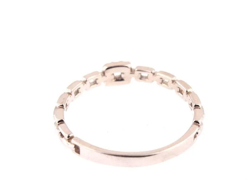 14K White Gold Chain Fashion Band with Diamonds
