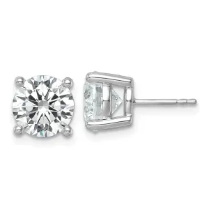 14k Yellow Gold 6 ct Round Lab Grown Diamond Stud Earrings VS Clarity, G-H Color