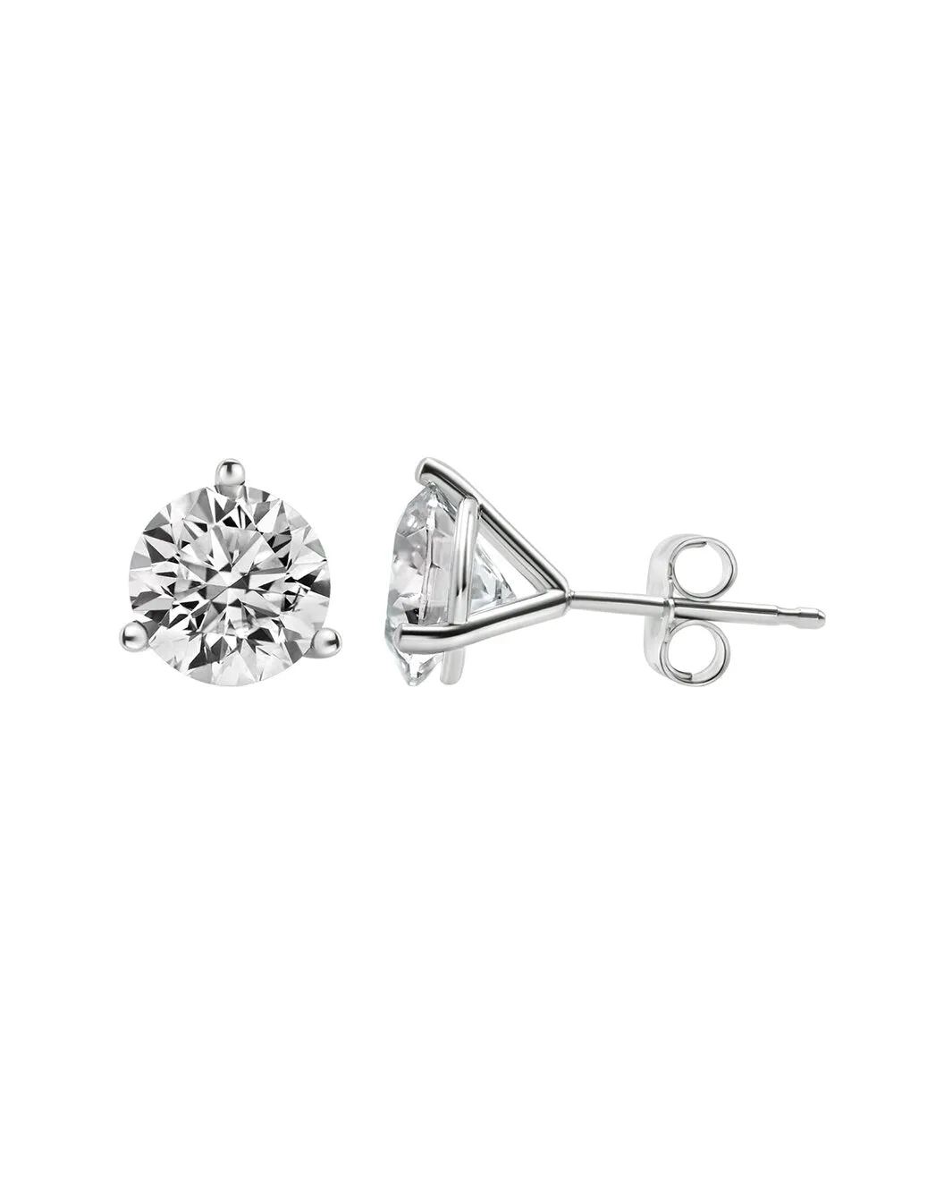 1.5 Ct Round Brilliant Diamond Studs In 14K Gold