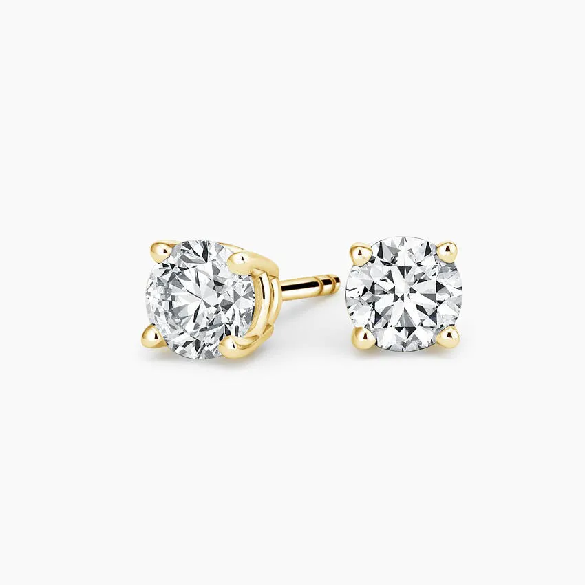 1.5ct tw LAB GROWN Diamond Earrings in 14kt Yellow gold
