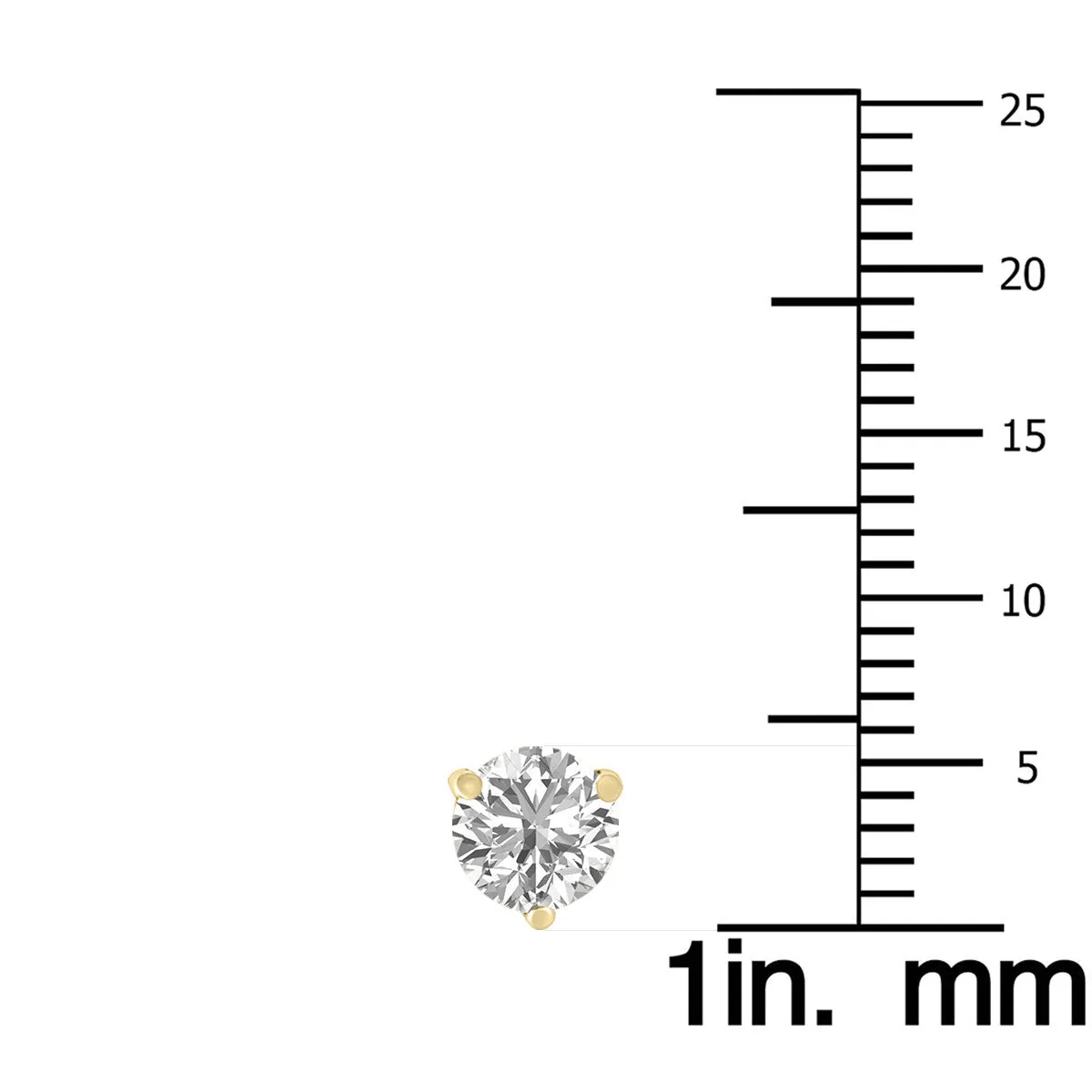 1.5ct tw LAB GROWN Diamond Earrings in 14kt Yellow gold