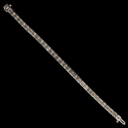 16.74-cttw Round Brilliant-Cut Diamond White Gold Bracelet