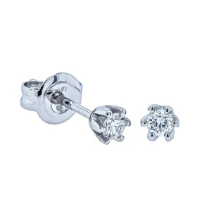 18ct White Gold .12ct Diamond Studs
