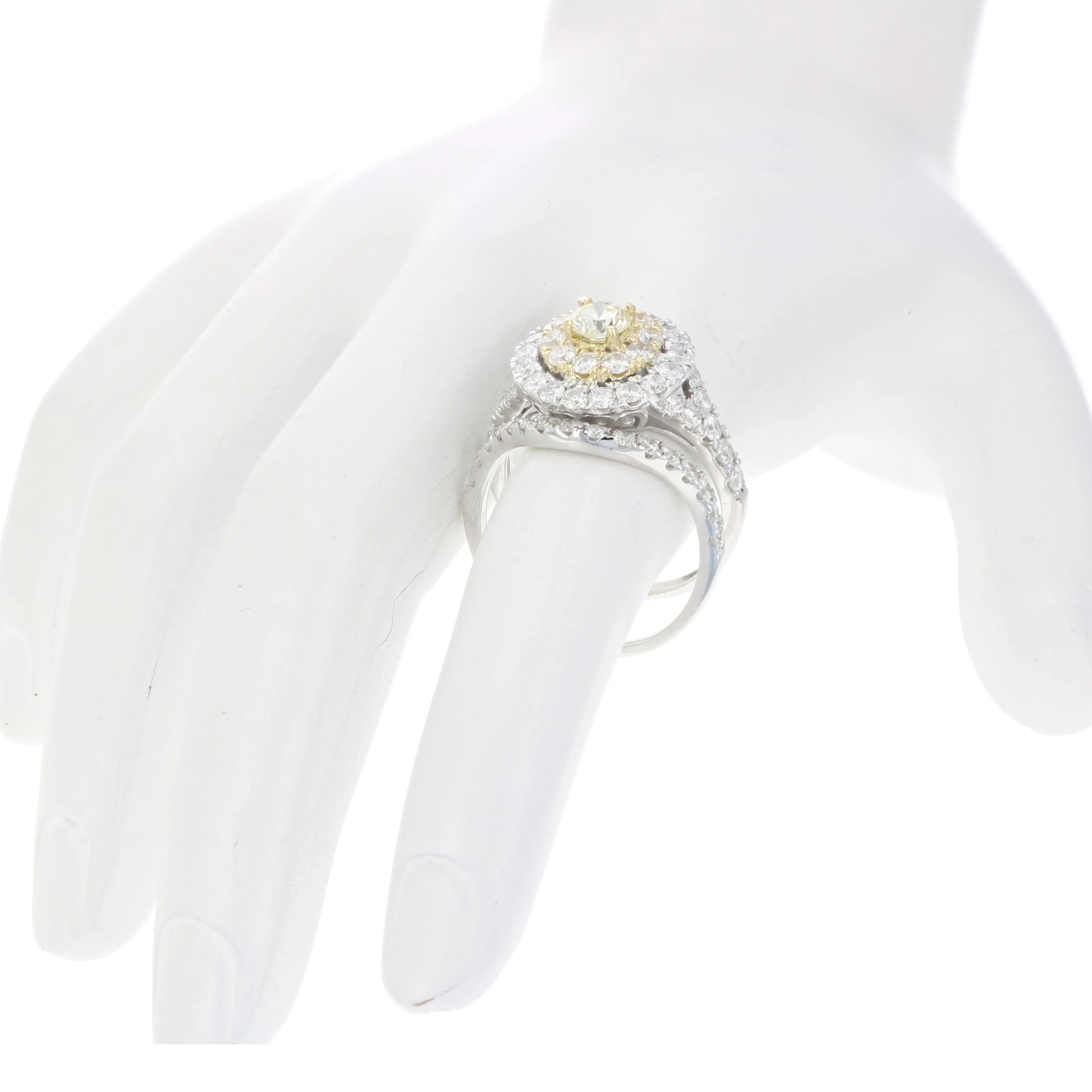 2 cttw Diamond Curve Bridal Set in 14K Two Tone Gold