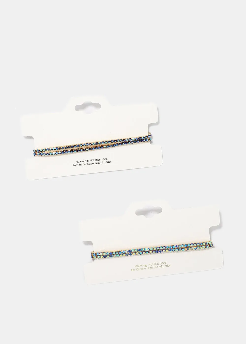 2-Piece Rhinestone Stretch Bracelets