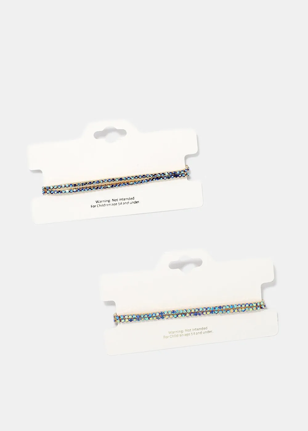 2-Piece Rhinestone Stretch Bracelets
