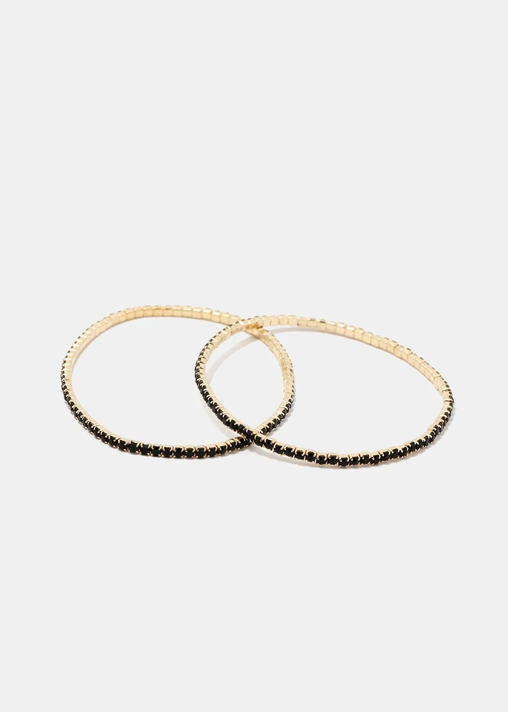 2-Piece Rhinestone Stretch Bracelets