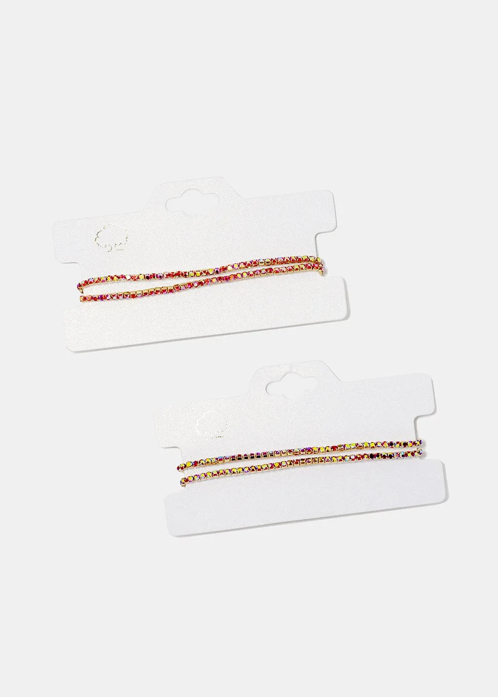 2-Piece Rhinestone Stretch Bracelets