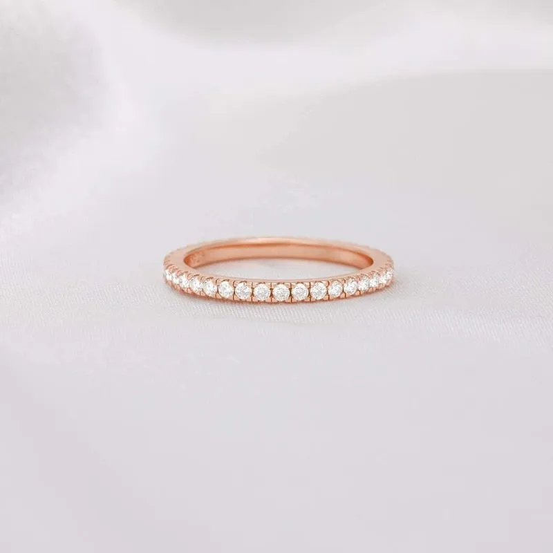 2mm Eternity 925 Sterling Silver Women's Ring