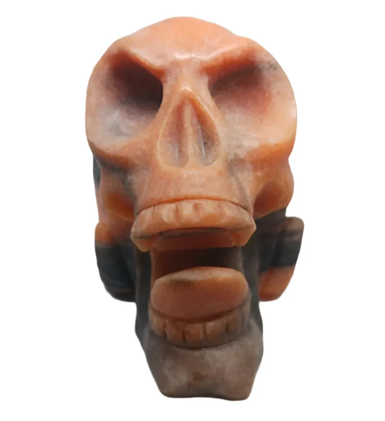 3.8lbs Sunstone Crystal Horned Skull