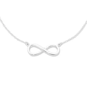 45cm Sterling Silver Plain Infinity Necklace