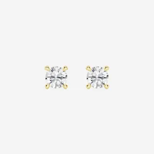 4ct tw LAB GROWN Diamond Earrings in 14kt Yellow gold
