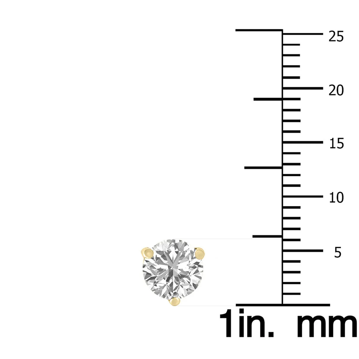 4ct tw LAB GROWN Diamond Earrings in 14kt Yellow gold