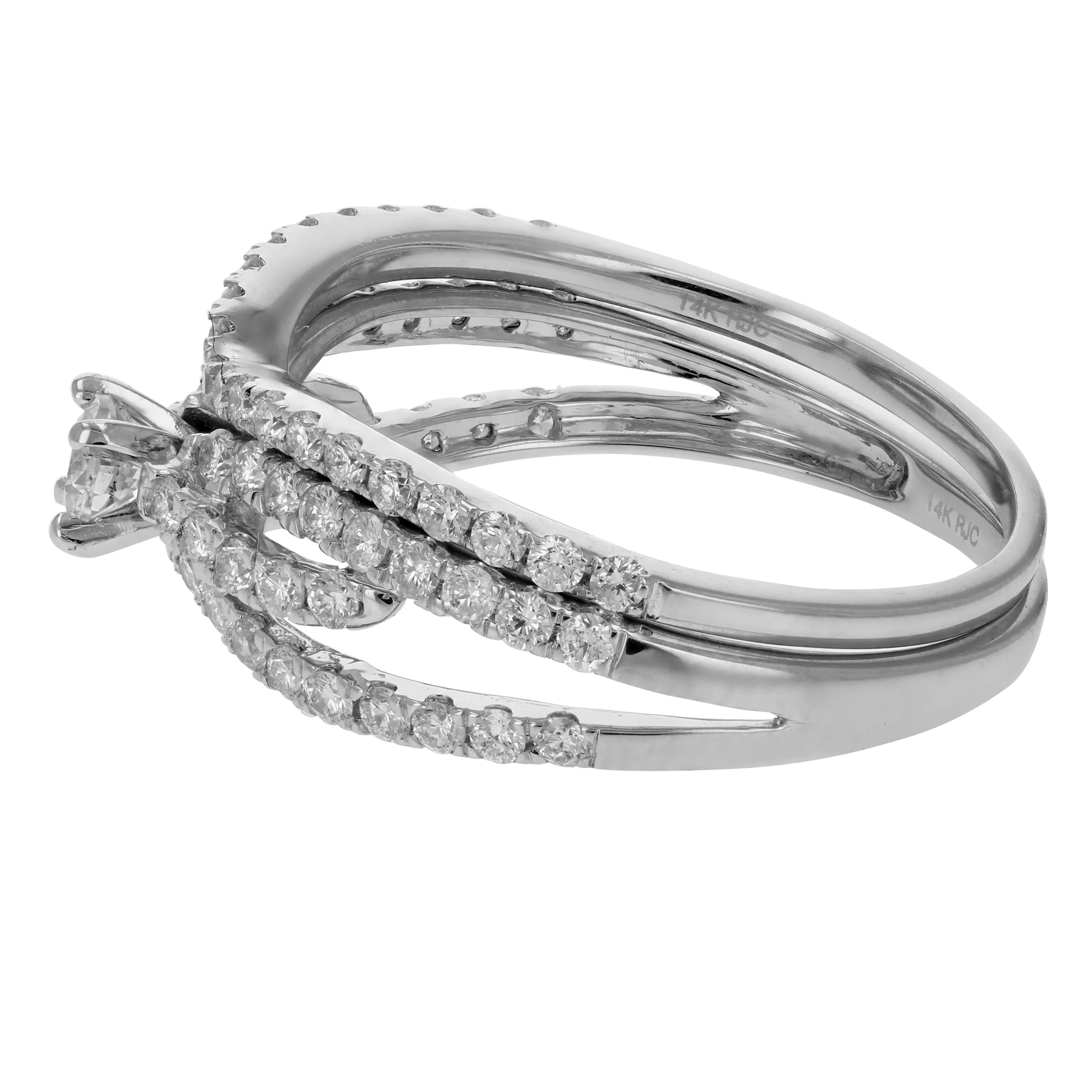 7/8 cttw Solitaire Diamond Bridal Set in Gold