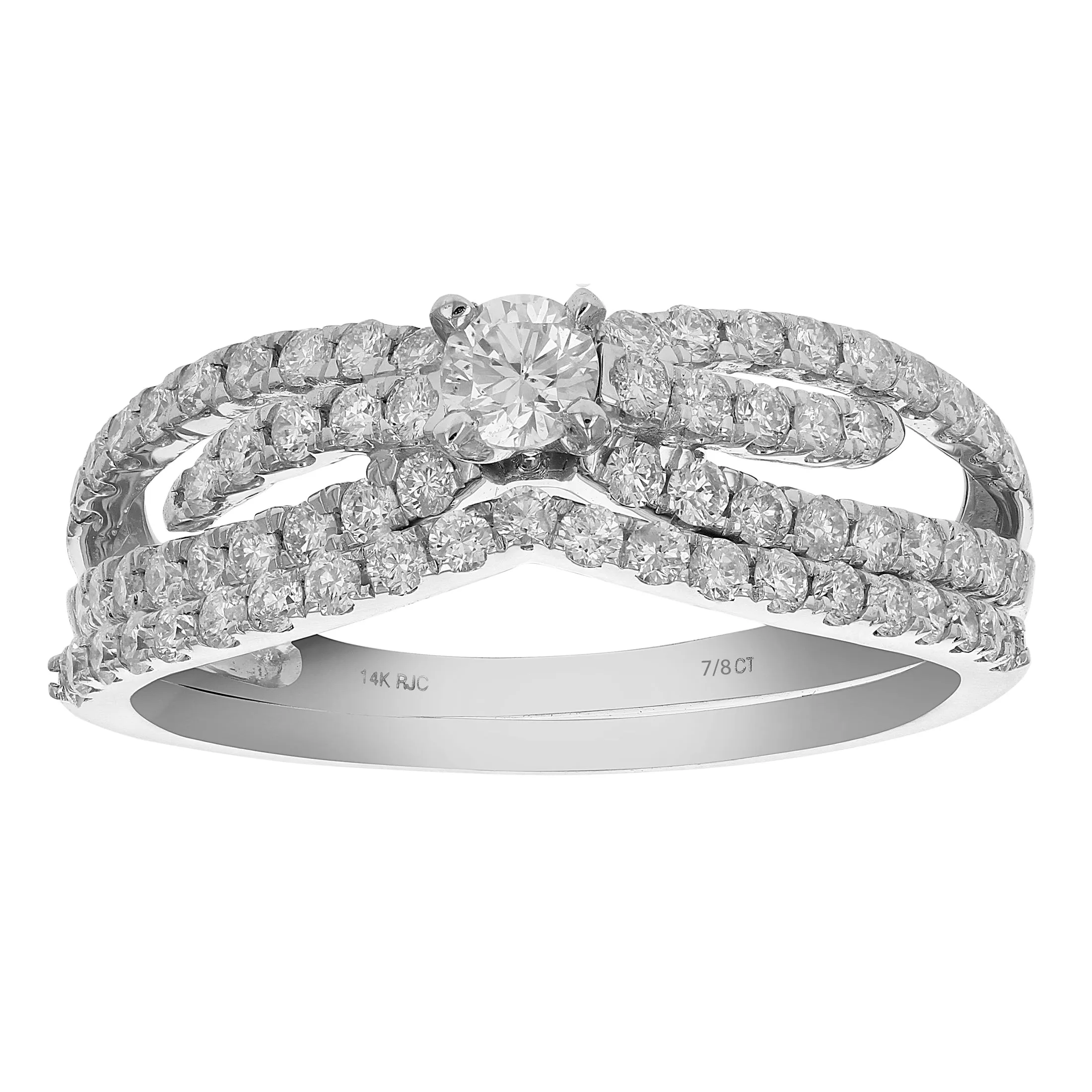 7/8 cttw Solitaire Diamond Bridal Set in Gold