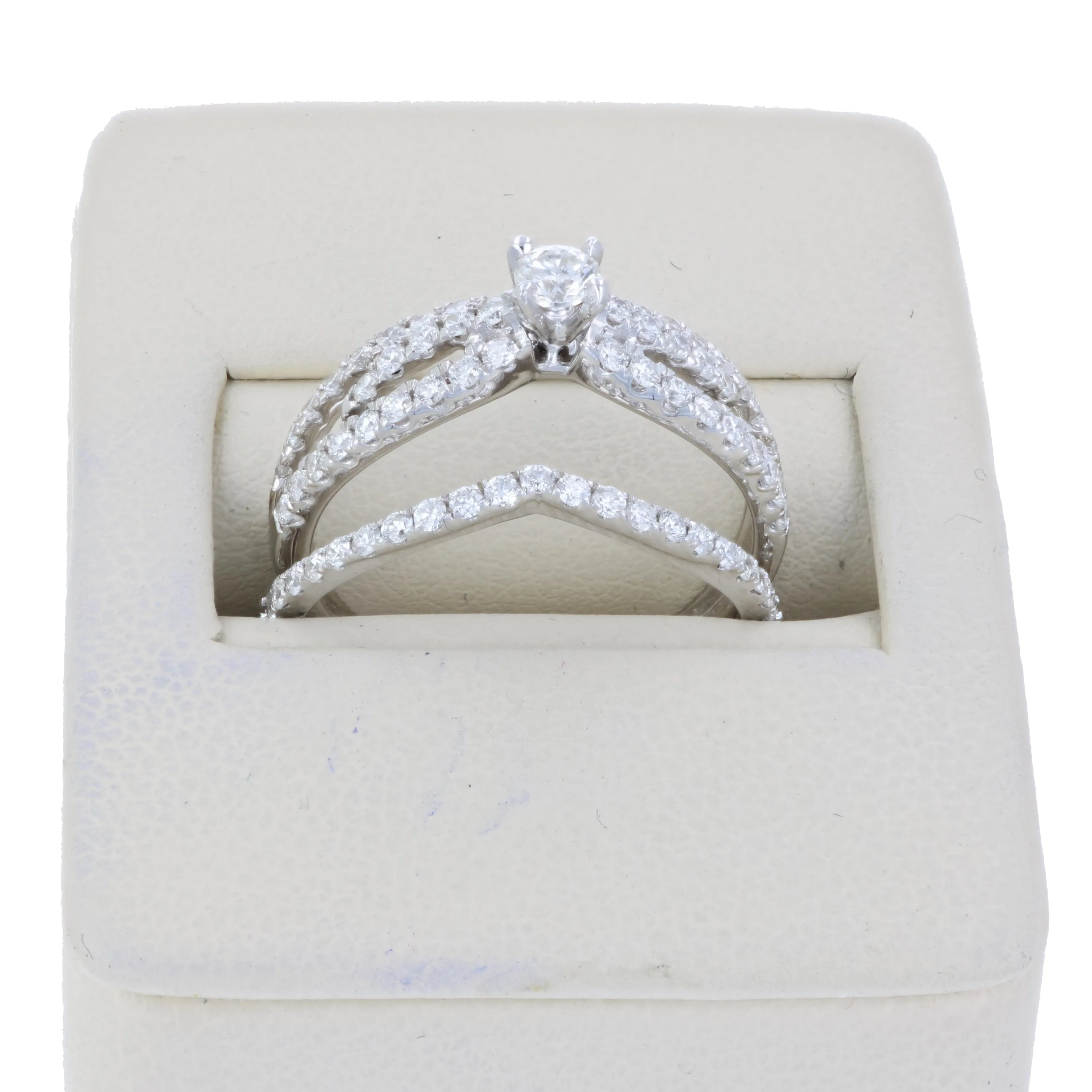 7/8 cttw Solitaire Diamond Bridal Set in Gold