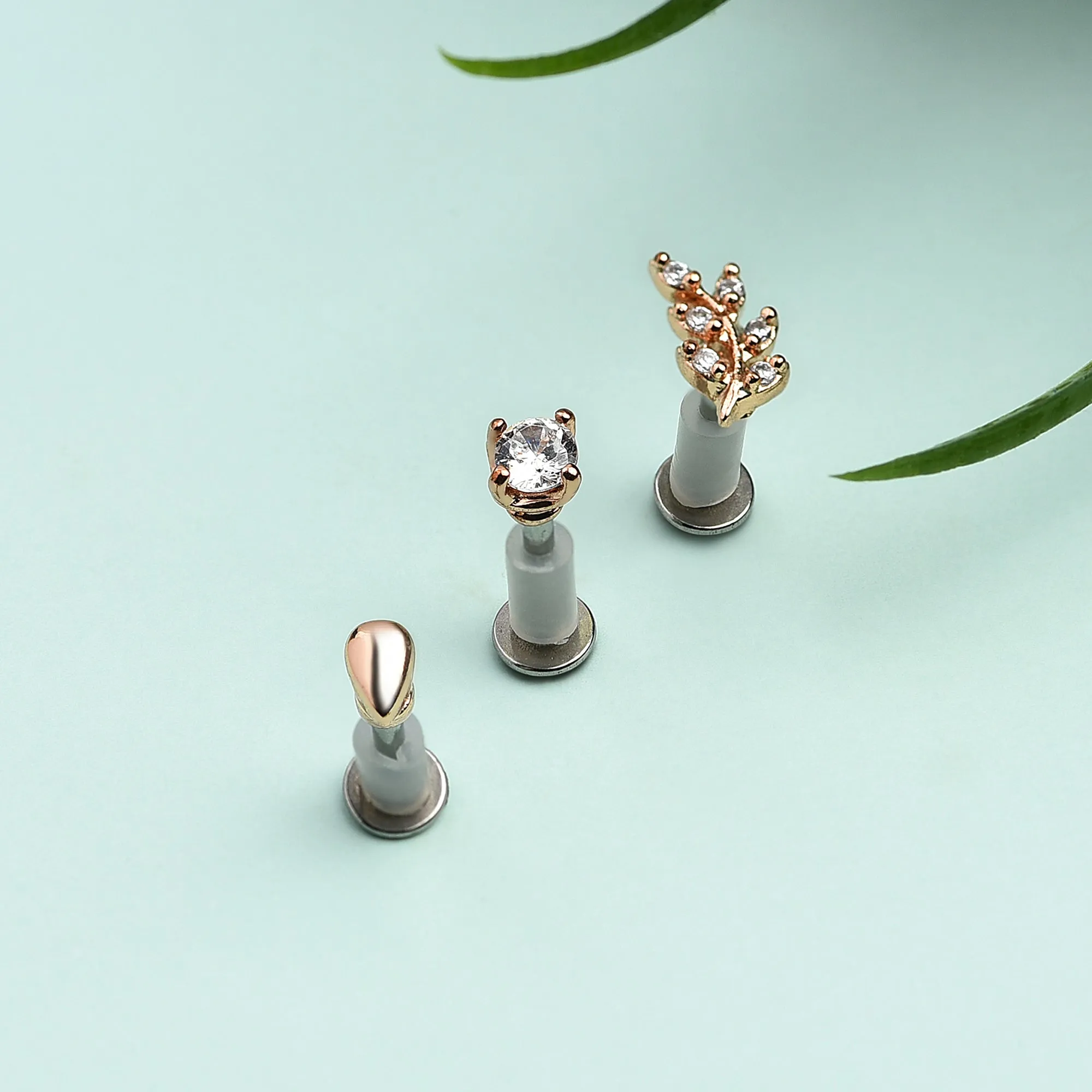 Accessorize London Ss 3 X Cz Leaf Crystal Flatbacks