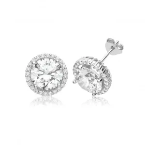 Acotis Silver Studs Zirconia Cluster G51369