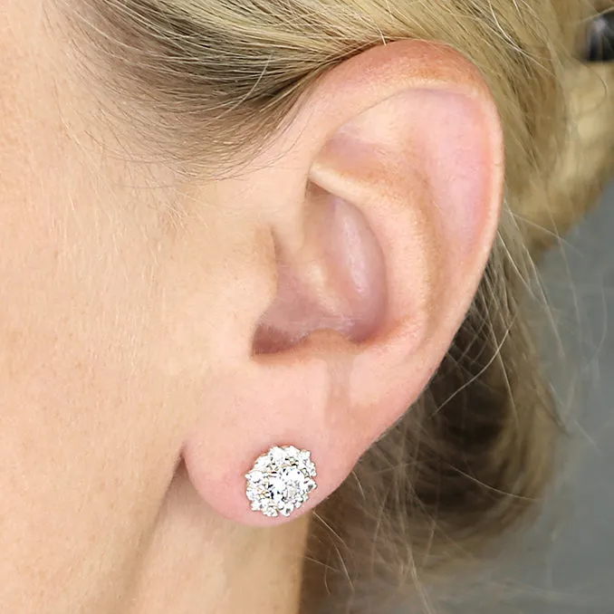 Antique Flower Stud Earrings