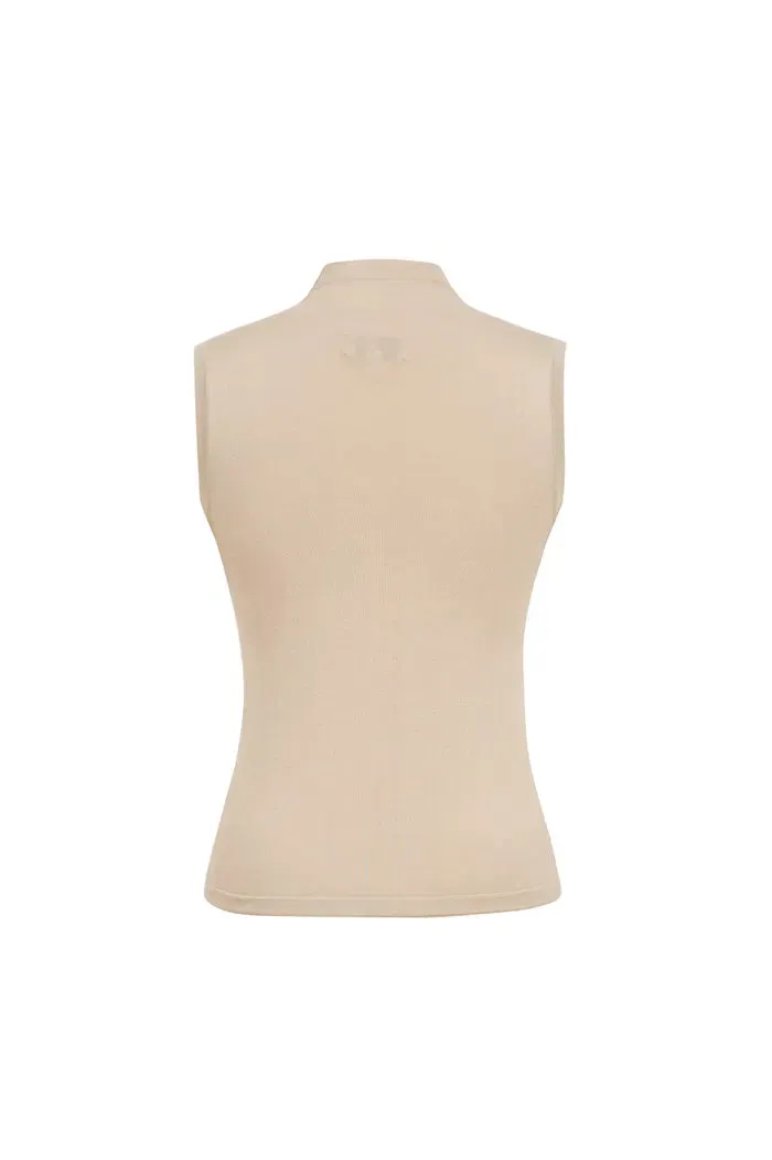 Anya Turtle Neck Tank Top in Viscose Blend