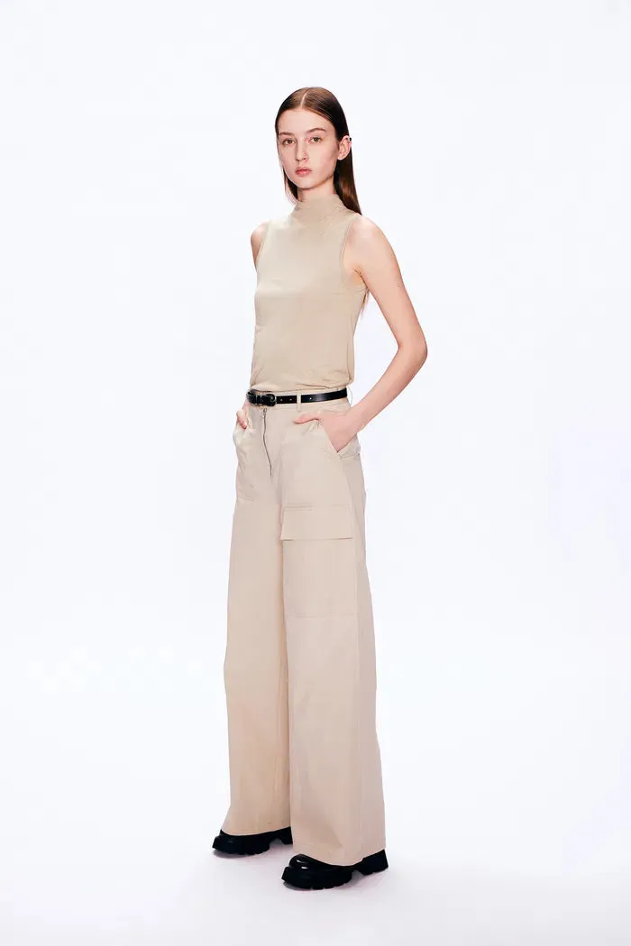 Anya Turtle Neck Tank Top in Viscose Blend