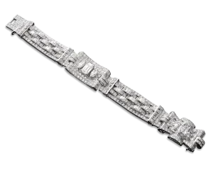 Art Deco Diamond Buckle Bracelet