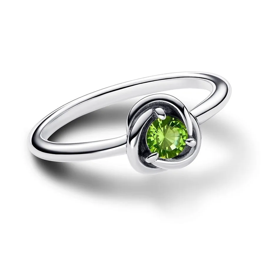 August Spring Green Eternity Circle Ring