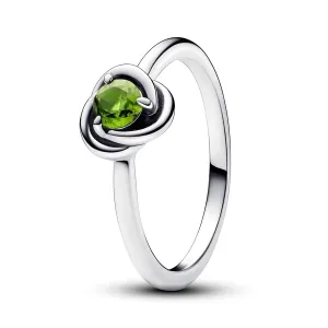August Spring Green Eternity Circle Ring