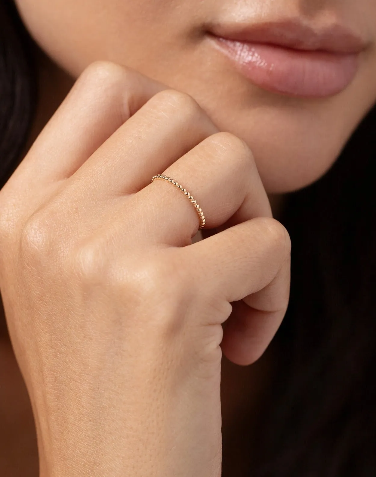 Beaded Stackable Ring