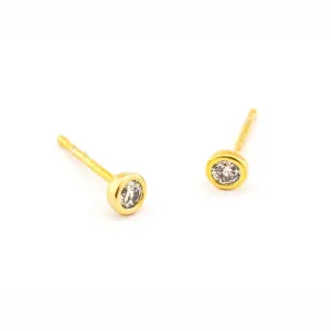 Bezel CZ Studs