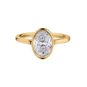 BEZEL OVAL CUT DIAMOND RING