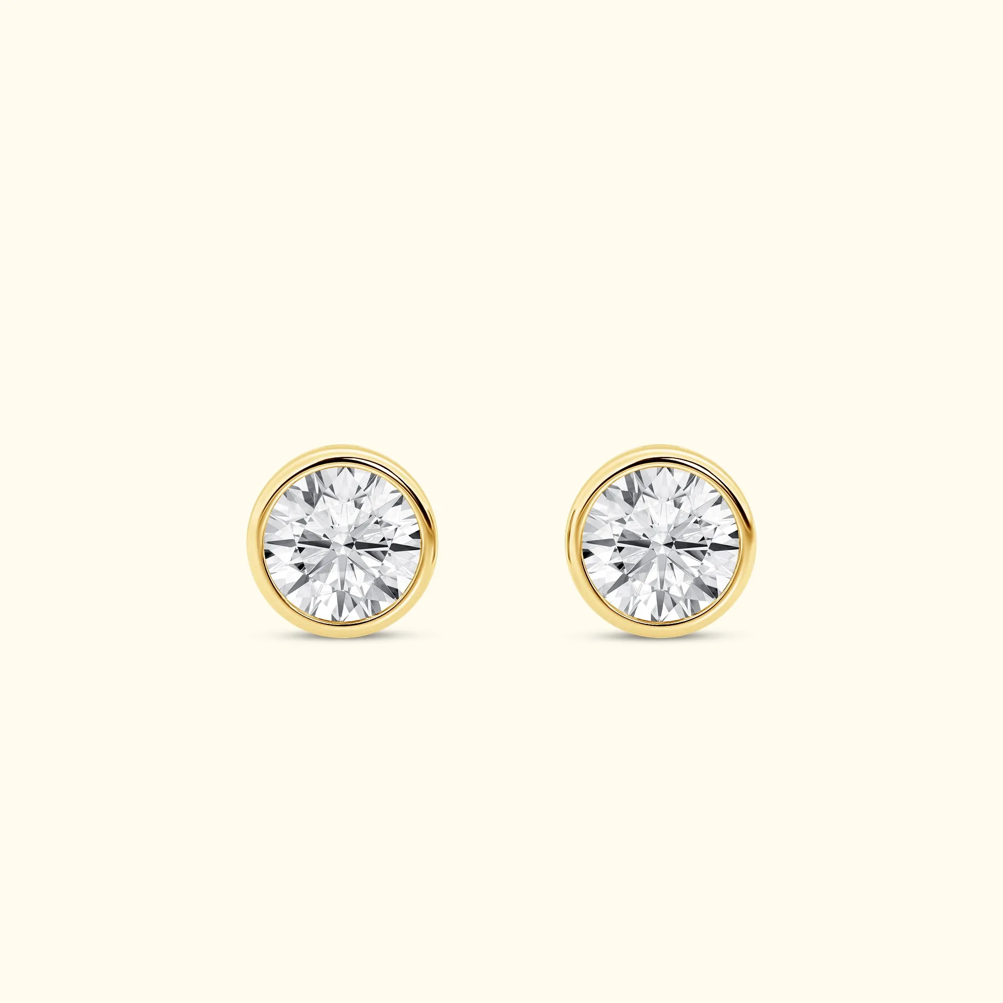 Bezel Set 2.00ct Round Studs