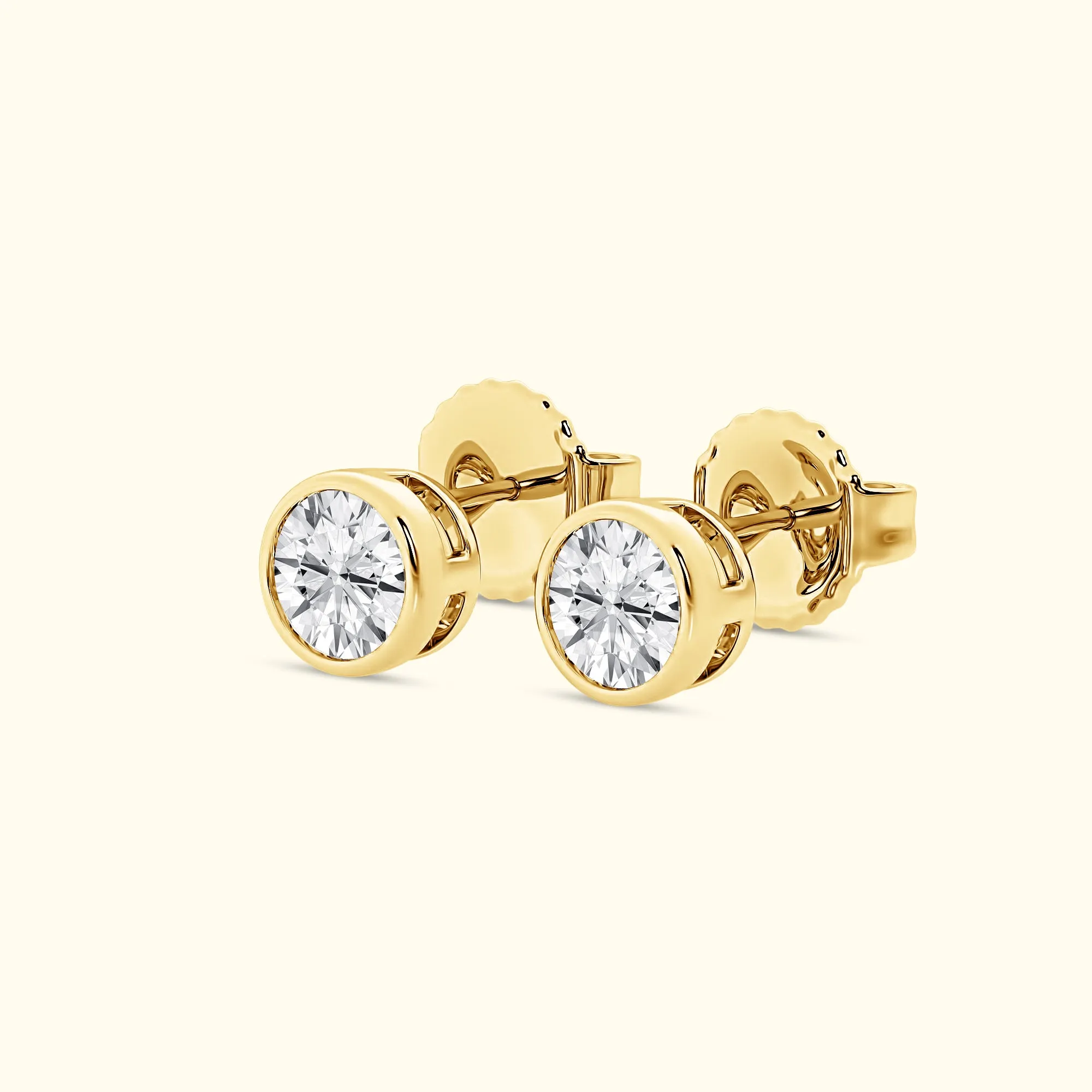Bezel Set 2.00ct Round Studs