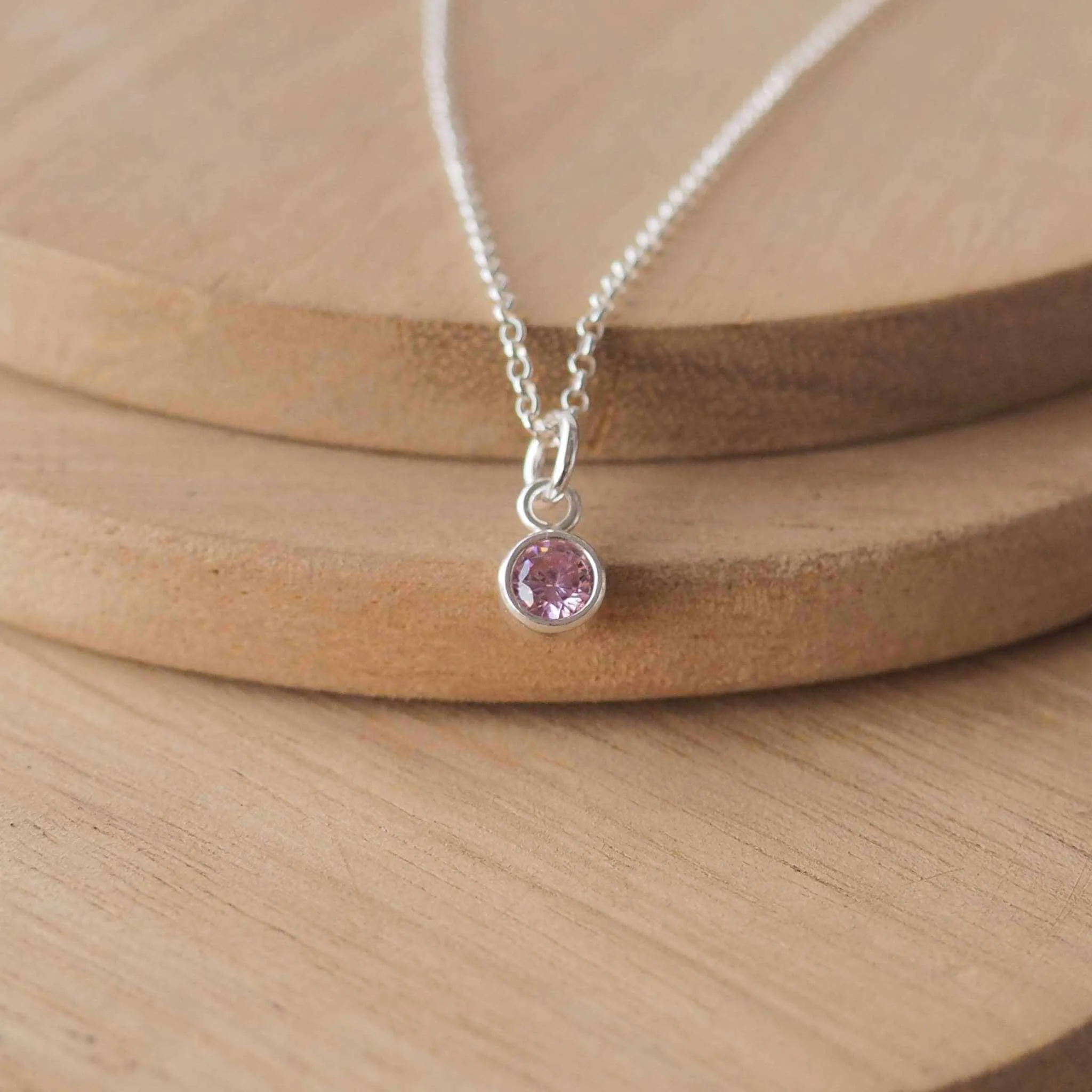 Birthstone Charm Necklace - JUNE