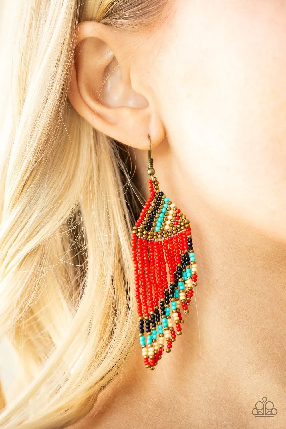 Bodaciously Bohemian - Red Earrings