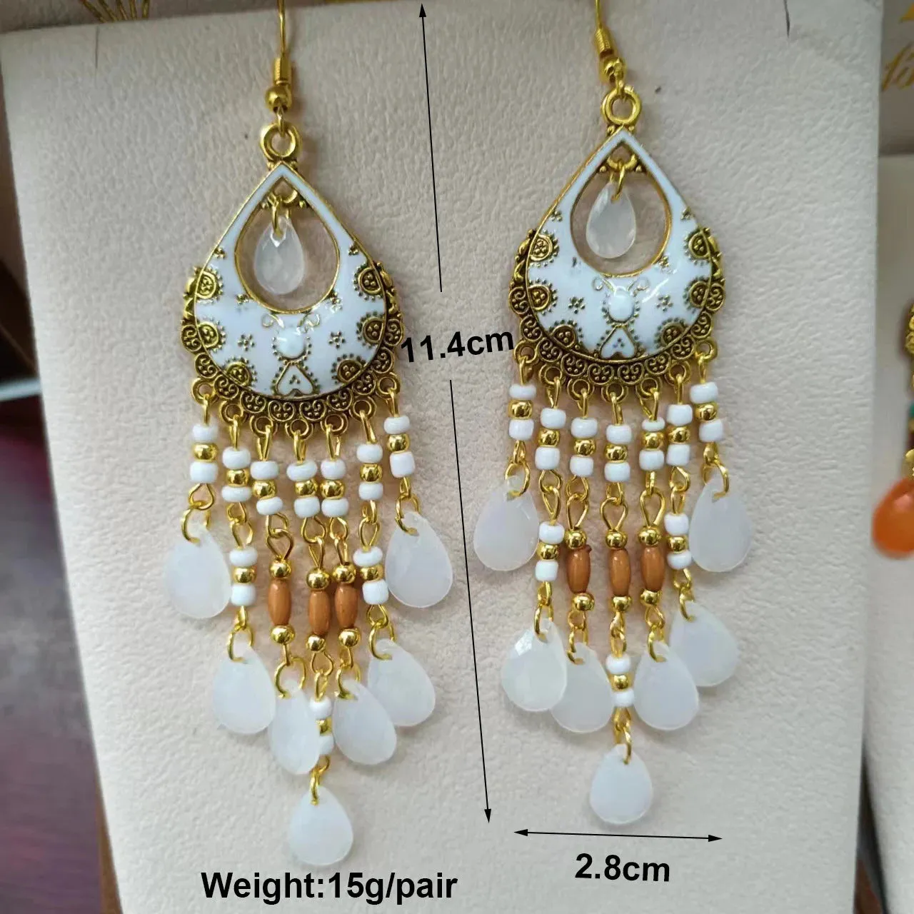 Bohemian Beaded Tassel Earrings
