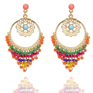 Bohemian Beaded Tassel Earrings