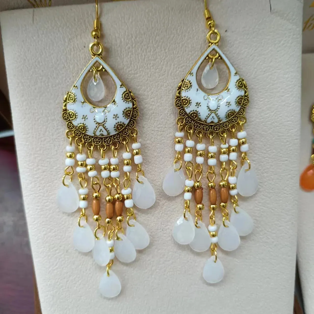Bohemian Beaded Tassel Earrings