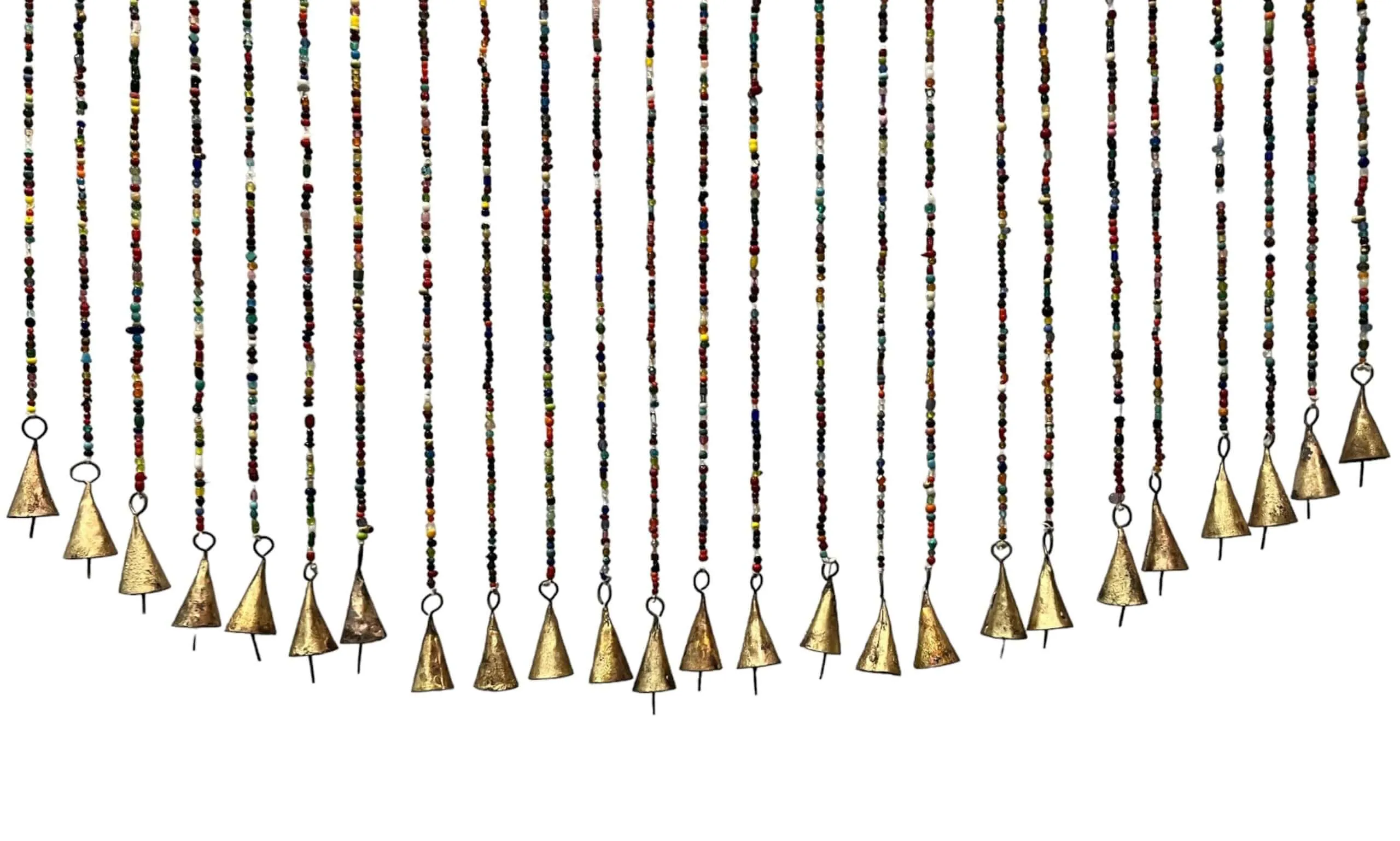 Bohemian Glass Beaded Curtain with Bells