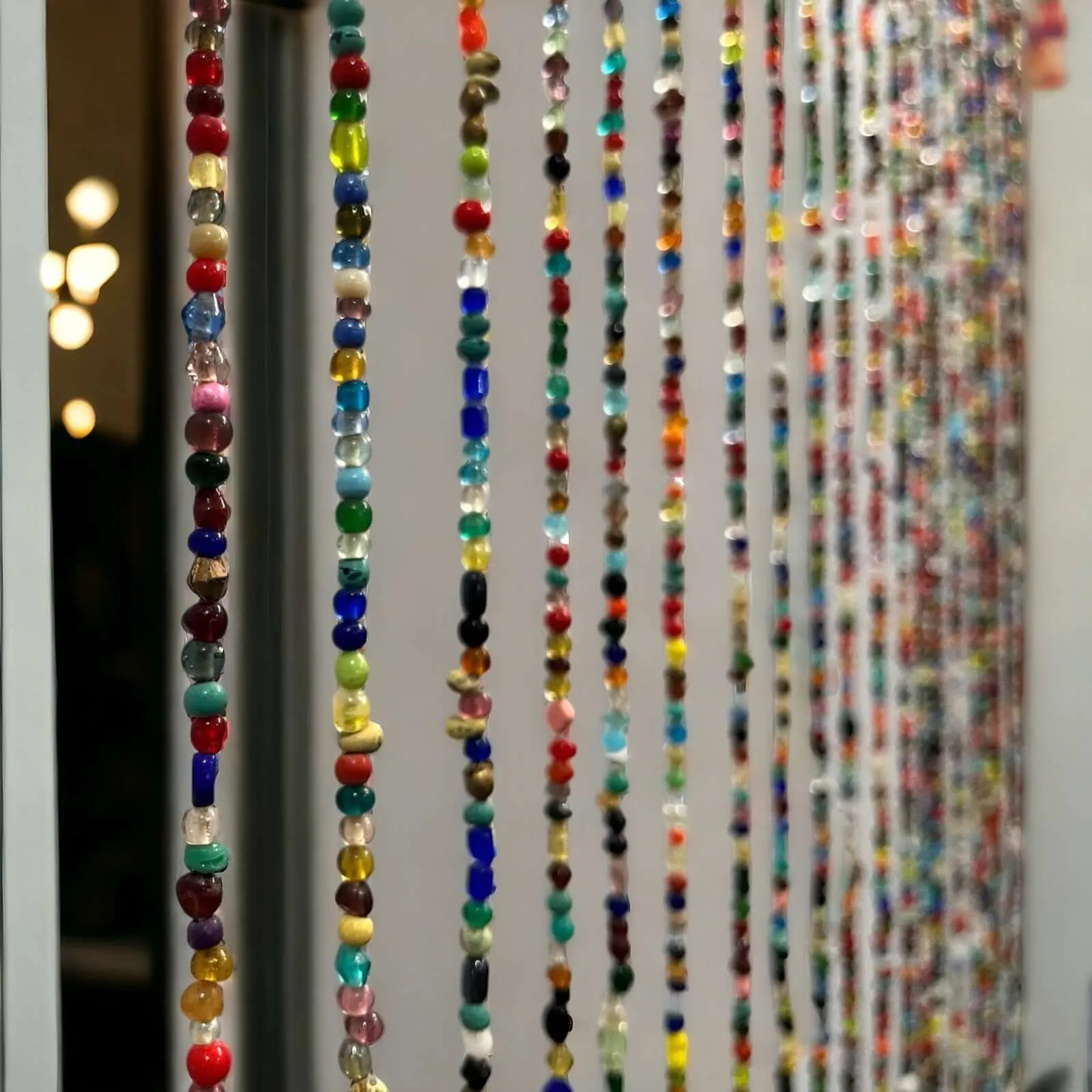 Bohemian Glass Beaded Curtain with Bells