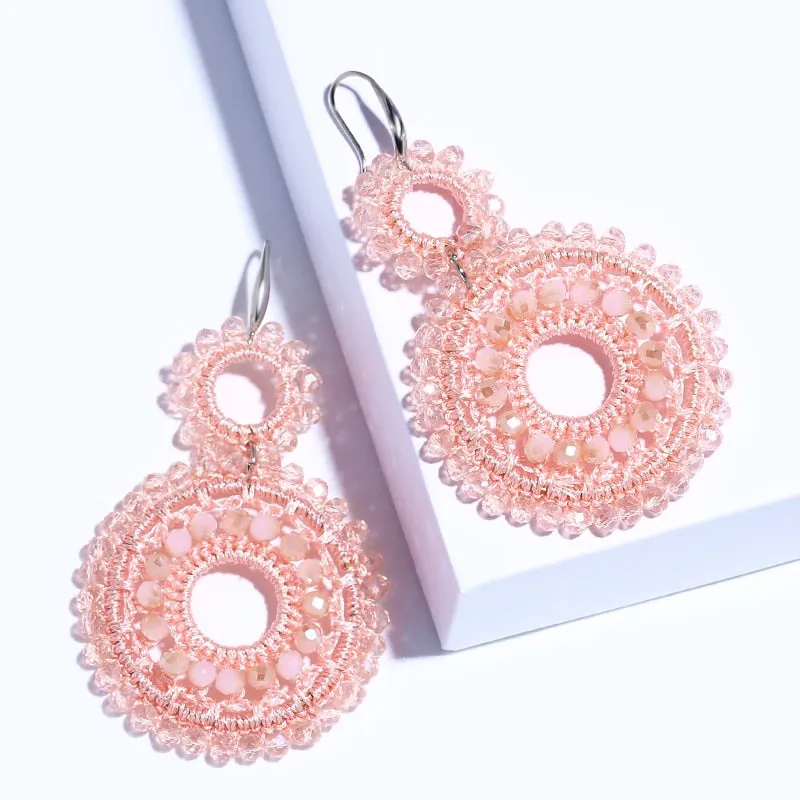 Boho Beaded Drop Earrings