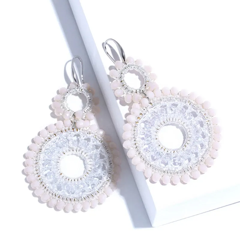 Boho Beaded Drop Earrings